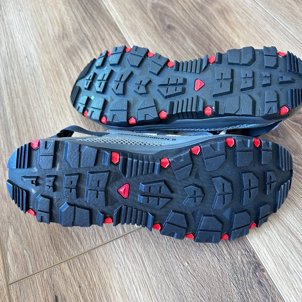 NEW Salomon TECHAMPHIBIAN 5 Men's Water Shoes Size 9.5 Pewter/Moth/Fiery Red - Picture 13 of 15